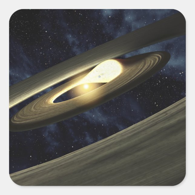 Adesivo Quadrado Conceito do artista mostrando um pedaço de materia (Frente)