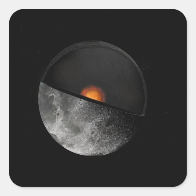 Adesivo Quadrado Conceito do artista mostrando um possível núcleo i (Frente)