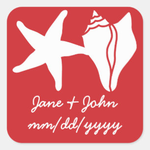 Adesivo Quadrado Conchas de Verão no berço