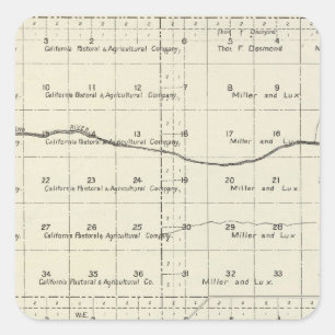 Adesivo Quadrado Condado de Madera, Califórnia