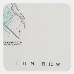 Adesivo Quadrado Condado de Sonoma, Califórnia 3