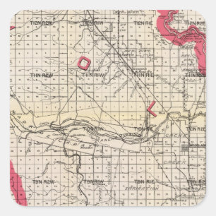 Adesivo Quadrado Condado de Yolo, Califórnia