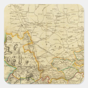 Adesivo Quadrado Condado norte de Roxburgh