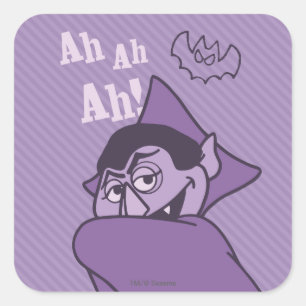 Adesivo Quadrado Conde von Count - Ah Ah Ah!