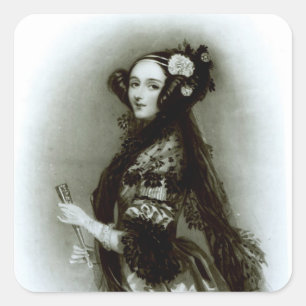 Adesivo Quadrado Condessa do Ada Byron de Augusta de Lovelace