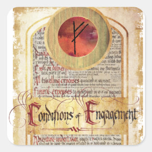 Adesivo Quadrado Condições de Noivado