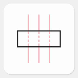 Adesivo Quadrado confiança e honestidade a rosa