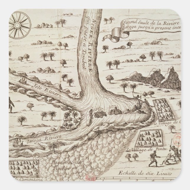 Adesivo Quadrado Confluência do Níger (Frente)