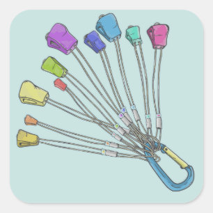 Adesivo Quadrado Conjunto colorido de loucos de escalada