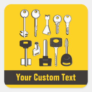 Adesivo Quadrado Conjunto de Chaves