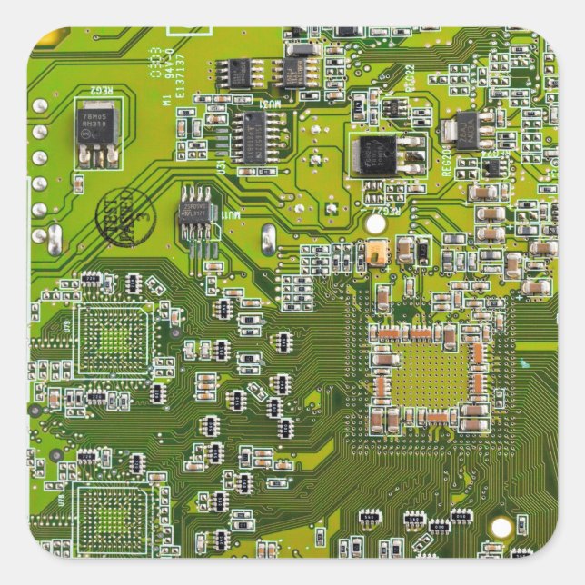 Adesivo Quadrado Conjunto de circuito impresso Circuito verde PCB C (Frente)