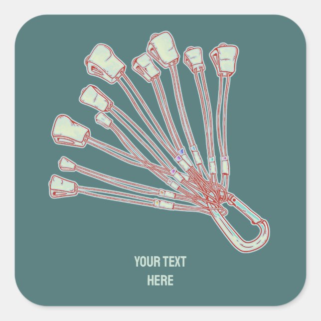 Adesivo Quadrado Conjunto de fios para escalar rochas (Frente)