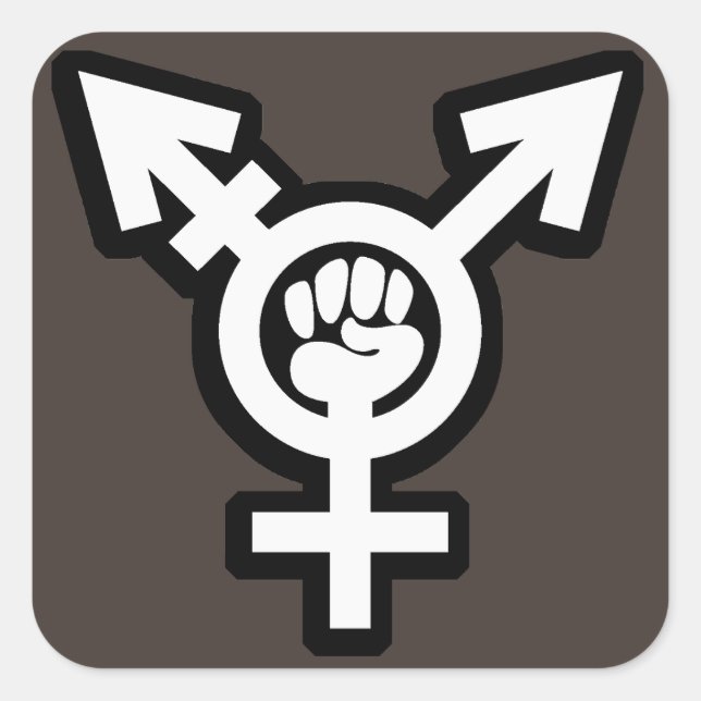 Adesivo Quadrado Conjunto Transgender Sticker (Frente)