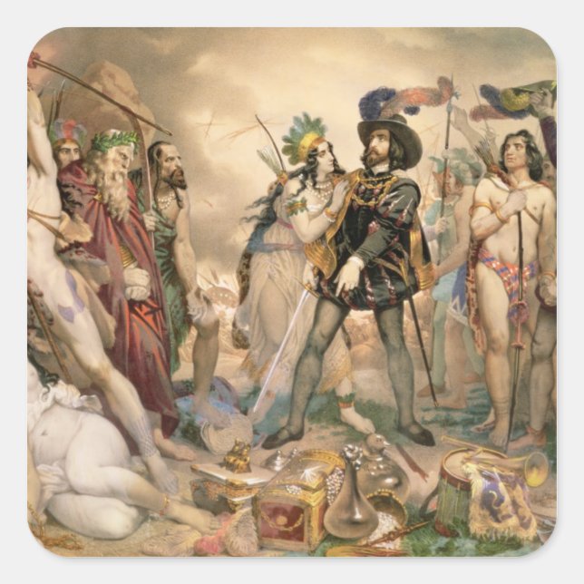 Adesivo Quadrado Conquista do México (Frente)