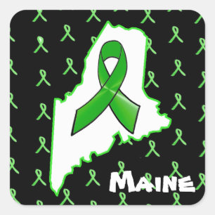Adesivo Quadrado Consciência da doença de Lyme no Maine Sticker