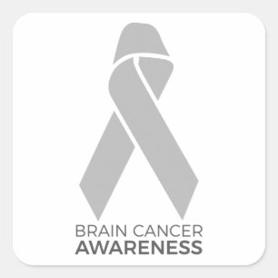 Adesivo Quadrado Consciência do Cancer cerebral