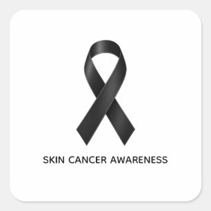 Adesivo Quadrado Conscientização sobre o Câncer de Pele Melanoma