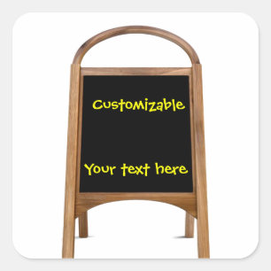 Adesivo Quadrado Conselho Sanduíche de Madeira