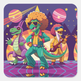 Adesivo Quadrado Conselhos de espuma do dinossaur Disco Dig