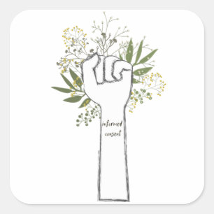 Adesivo Quadrado Consentimento Informado (grande)