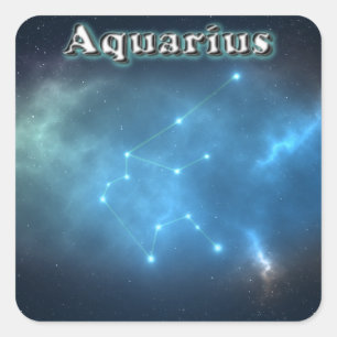 Adesivo Quadrado constelação de Aquarius