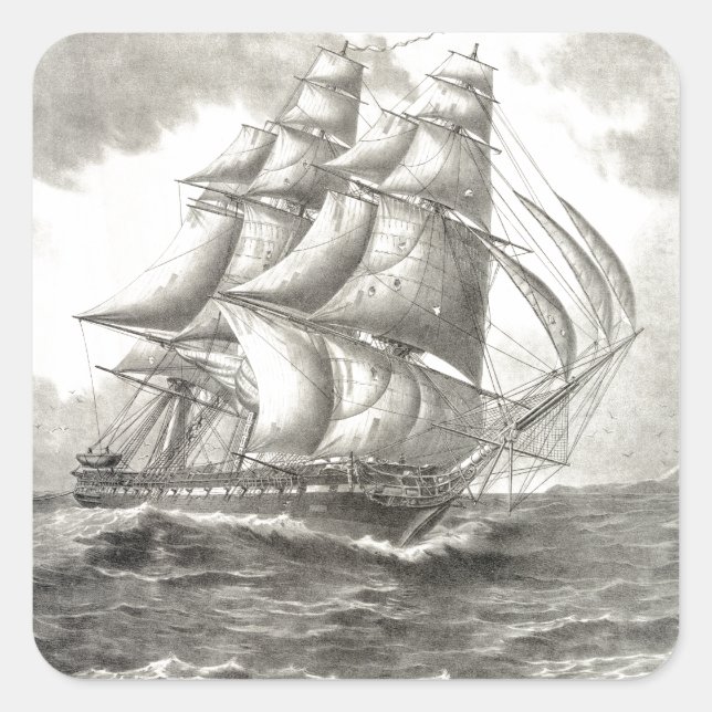 Adesivo Quadrado Constituição dos EUA (Frente)