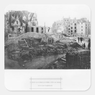 Adesivo Quadrado Construção da avenida de l'Opera