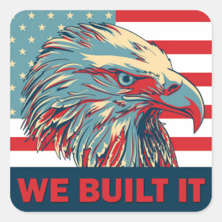 Adesivo Quadrado Construímos o Republicano Romney 2012