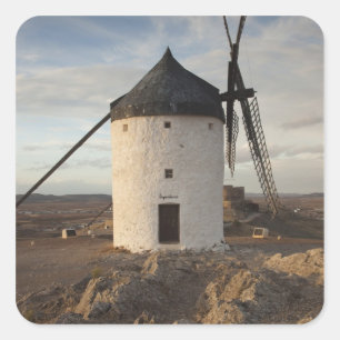 Adesivo Quadrado Consuegra, antiga moinhos de vento La Mancha