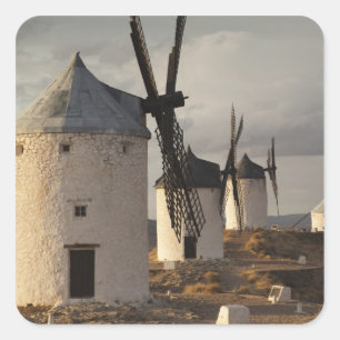 Adesivo Quadrado Consuegra, antigos moinhos de vento de La Mancha