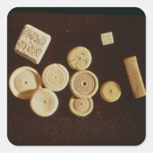 Adesivo Quadrado Contadores e dados, Gallo-Romanos