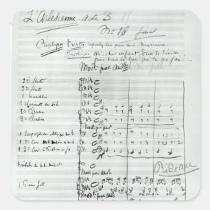 Adesivo Quadrado Contagem autógrafo do ato III