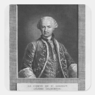 Adesivo Quadrado Contagem de St Germain, alquimista famoso, 1783