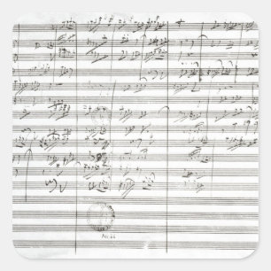 Adesivo Quadrado Contagem para o ó movimento da 5a sinfonia