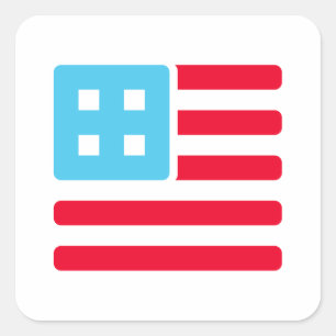 Adesivo Quadrado Contável Woot! Bandeira