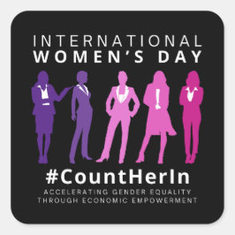 Adesivo Quadrado Conte-A No Dia Internacional da Mulher