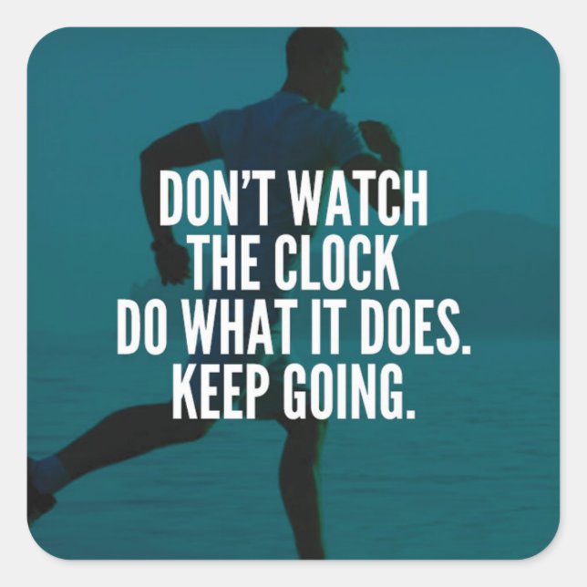 Adesivo Quadrado Continuar - Motivação do Workout (Frente)