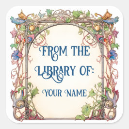 Adesivo Quadrado Conto de Fairytala Floral para seu Filho