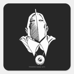 Adesivo Quadrado Contorno da máscara do Dr. Fate
