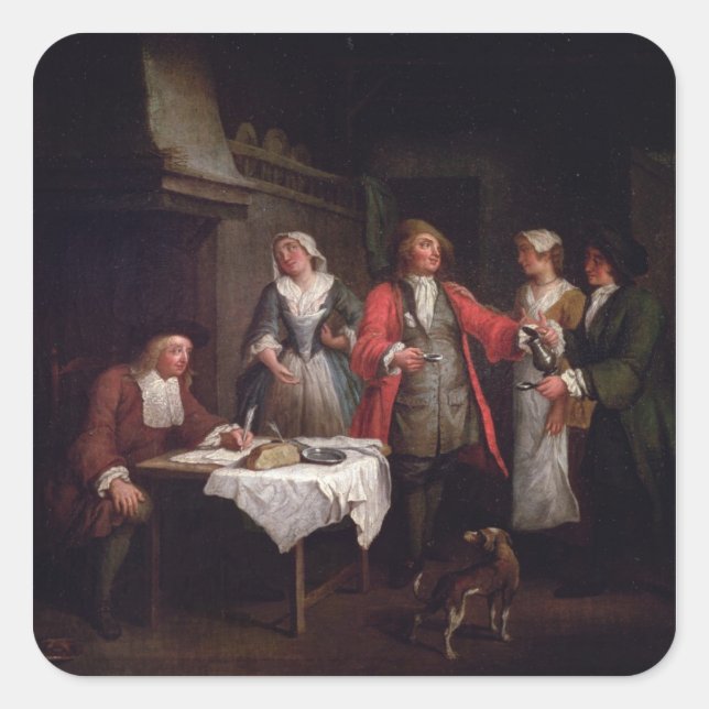 Adesivo Quadrado Contrato de Casamento (Frente)