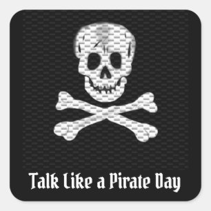 Adesivo Quadrado Conversa como um dia do pirata
