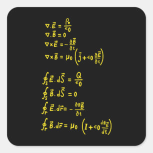 Adesivo Quadrado Convite para Sticker Quadrado de Fórmula Física