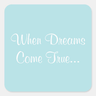 Adesivo Quadrado Convite Personalizado Azul Pó