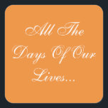 Adesivo Quadrado Convites Personalizados - Cádmio - Laranja<br><div class="desc">Cádmio de Cor Complementar Tema de Casamento Laranja Cádmio Laranja E Adesivos Brancos - Aqueles que estão planejando um casamento muitas vezes chegam ao fim de: Quais são os melhores designs de carimbo de casamento este ano? Estas selas de envelopes de casamento, laranja e branco personalizáveis, sem falhas e personalizadas,...</div>