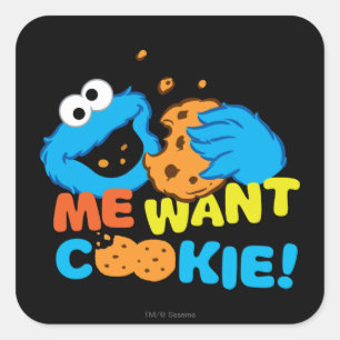 Adesivo Quadrado Cookie Wants Cookie