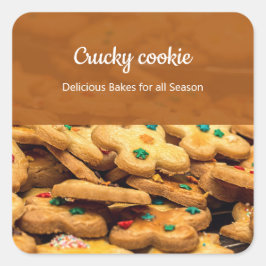 Adesivo Quadrado Cookies Padaria Foto Negócios Profissionais 