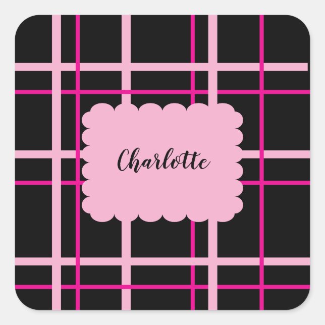 Adesivo Quadrado Cool Striped Pattern (Frente)