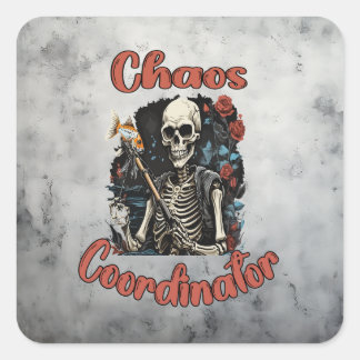 Adesivo Quadrado Coordenador de caos