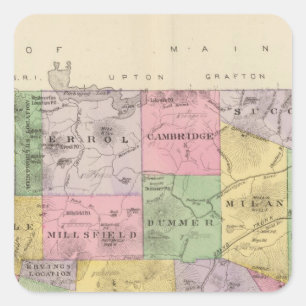 Adesivo Quadrado Coos County, NH