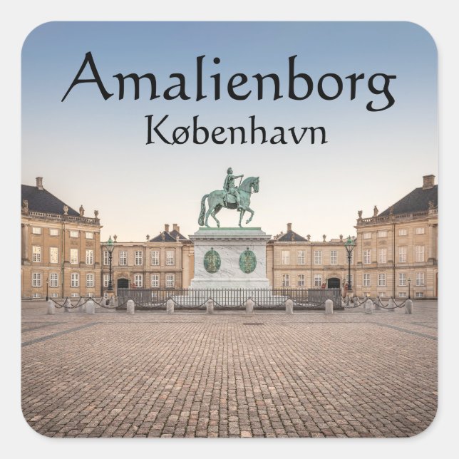 Adesivo Quadrado Copenhaga Dinamarca (Frente)